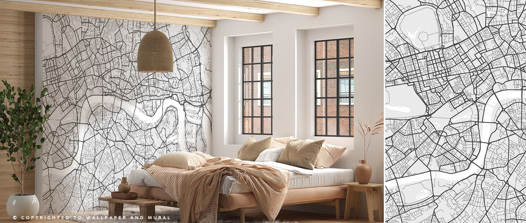 Central London Grey Wallpaper conveys historic artistry where muted tones highlight silhouettes in balance. The design enriches a living room, bedroom, or office with atmosphere of refinement, artistry, and resonance, surrounding interiors with cultural c