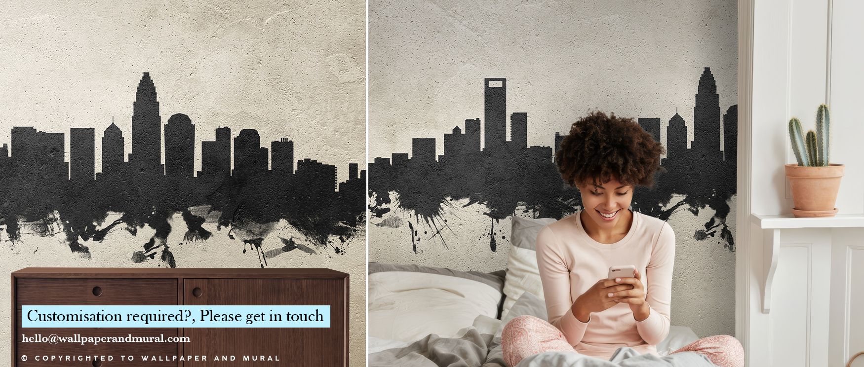 Charlotte North Carolina Skyline Concrete Wallpaper radiates industrial elegance, where textured forms highlight architecture with clarity. The design enriches a living room, bedroom, or office with resonance, artistry, and sophistication, surrounding int