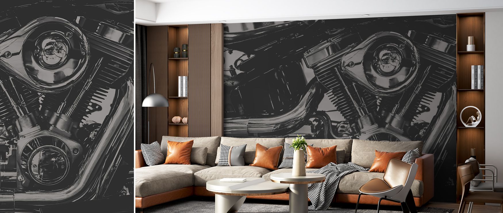 Chopper Wallpaper radiates adventure where detail highlights proportion and rhythm. The design enriches a living room, bedroom, or office with resonance, artistry, and refinement, surrounding interiors with dynamic charm. 