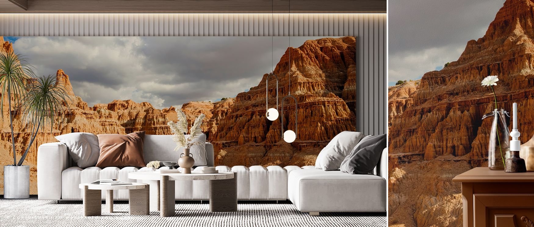 Through rhythm and muted resonance, Cloudy Trails Wallpaper conveys artistry rooted in mystery. The design enriches a living room, bedroom, or office with resonance, refinement, and cultural presence, surrounding interiors with intrigue. 