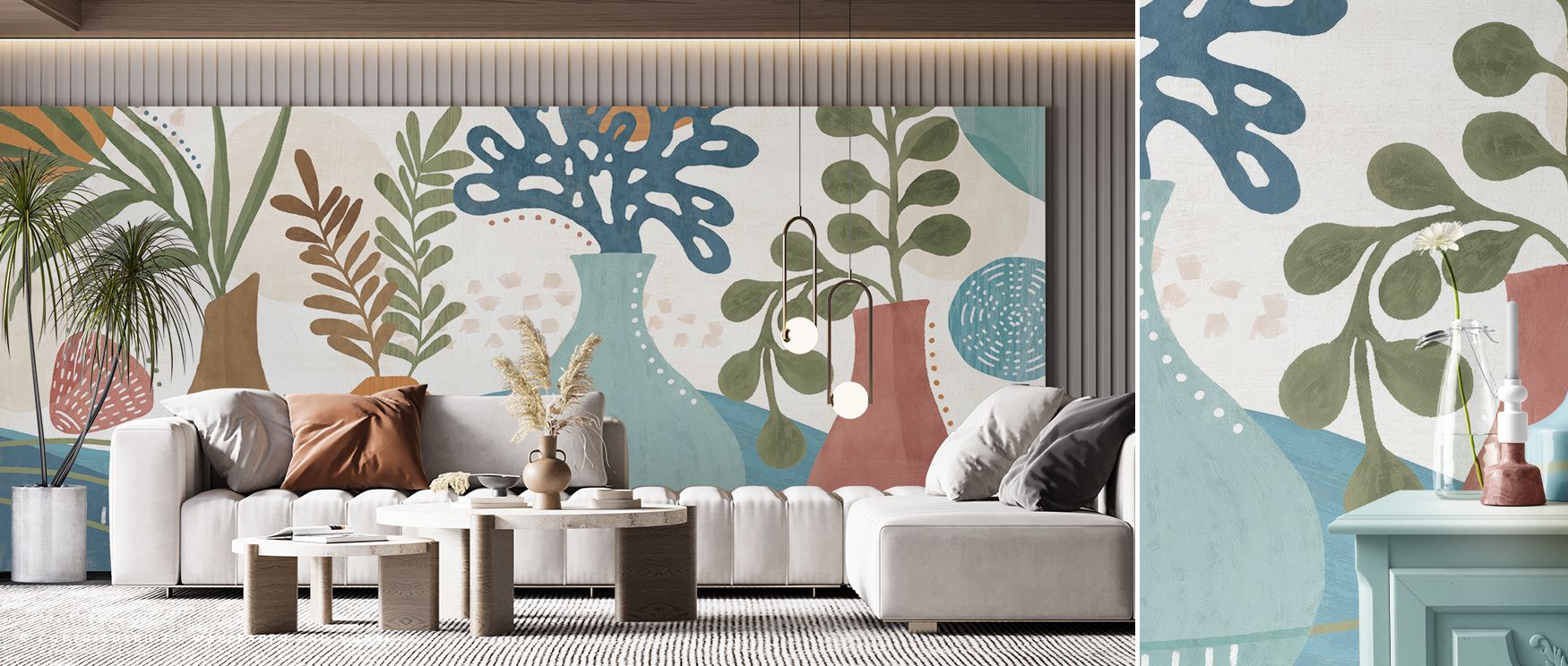 Through floral rhythm and coastal hues, Coastal Flowers Wallpaper conveys vibrancy rooted in nature. The design enriches a living room, bedroom, or office with resonance, artistry, and refinement, surrounding interiors with serenity. 