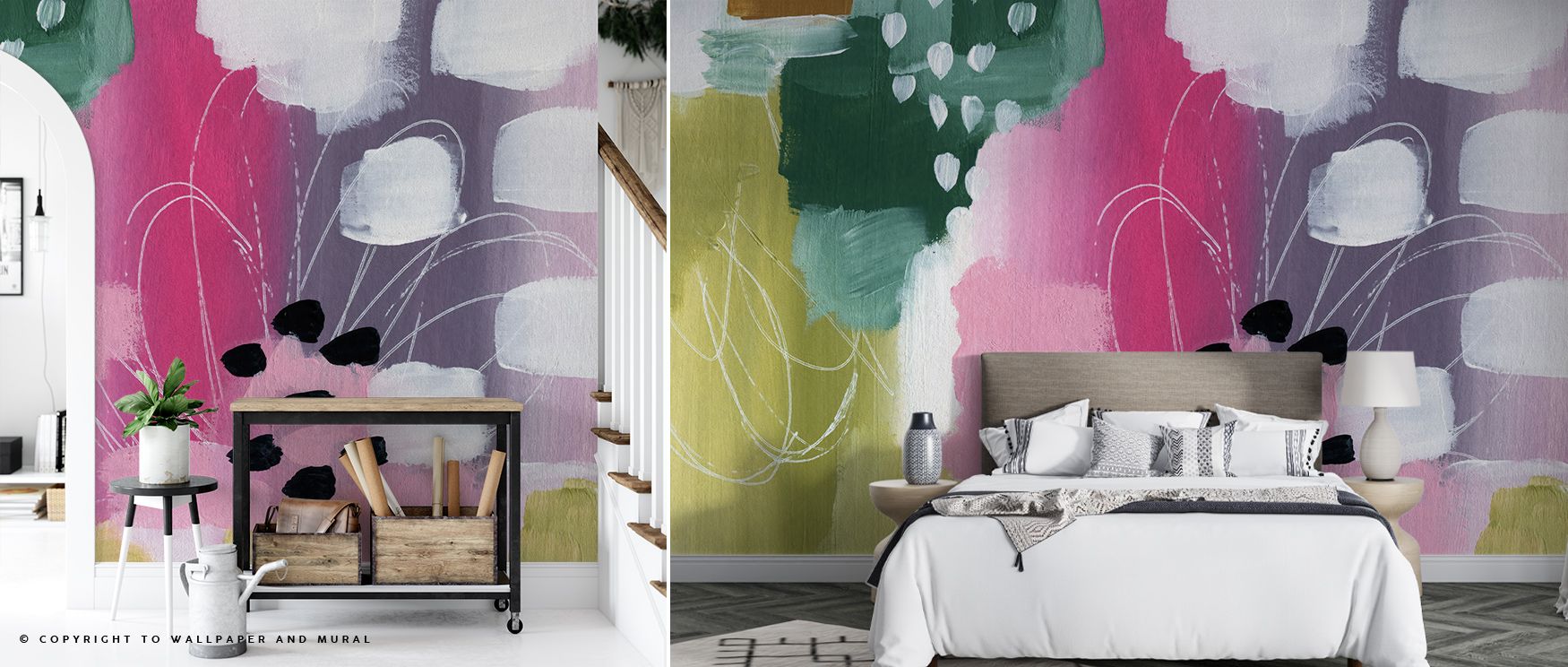 Color Burst I Wallpaper radiates charm where hues highlight rhythm in balance. The design enriches a living room, bedroom, or office with resonance, artistry, and refinement, surrounding interiors with artistic energy. 
