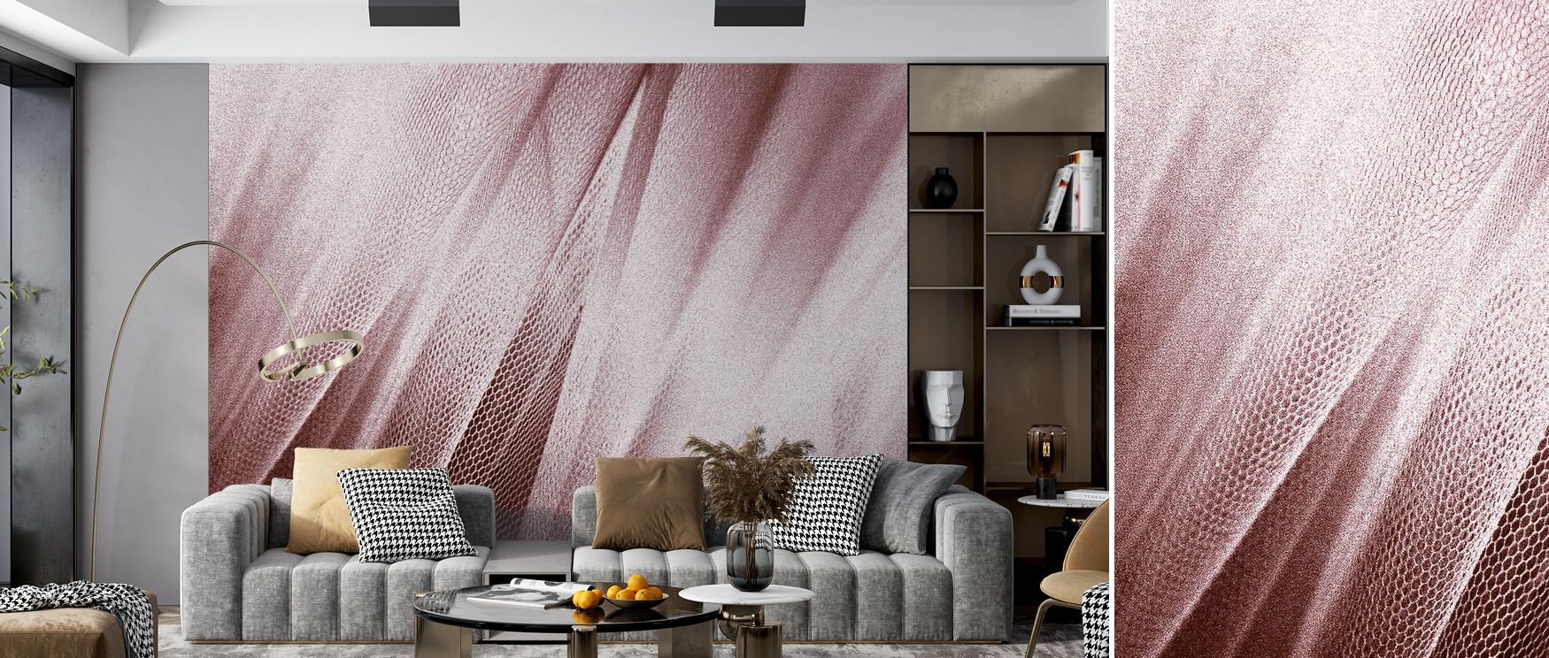 In Coral Snow Serpent Wallpaper, fantasy glows where serpent lines flow with balance. The design enriches a living room, bedroom, or office with resonance, artistry, and refinement, surrounding interiors with timeless artistry. 
