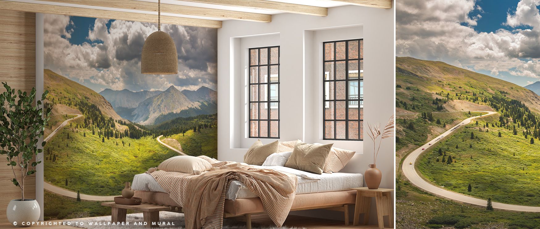 Cottonwood Bend Wallpaper reflects artistry where natural clarity defines rhythm across walls. This design enriches a living room, bedroom, or office with resonance, refinement, and calmness, surrounding interiors with timeless charm. 
