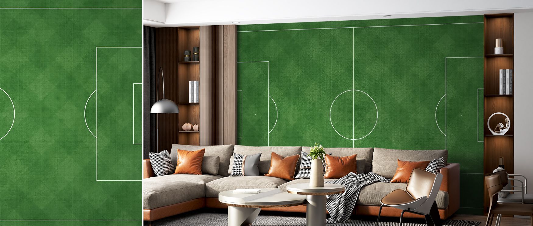 A kinetic vision radiates from the Cross Pitch Wallpaper, blending bold lines and sharp contrasts into expressive patterns. This living room centerpiece brings atmosphere, vibrancy, and contemporary elegance, filling interiors with artistic rhythm and mot