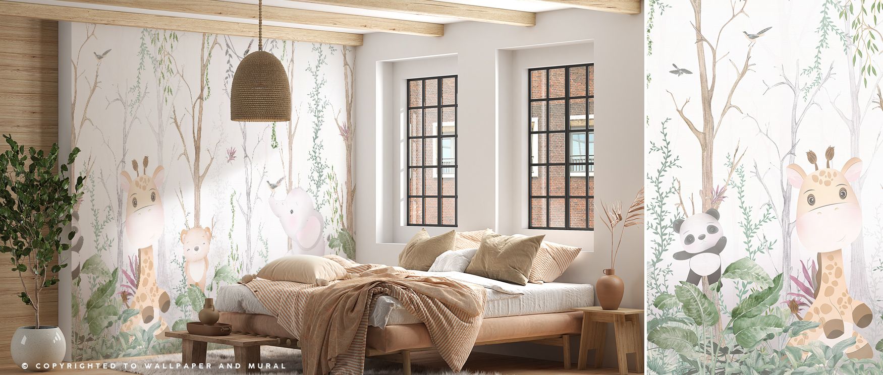 Playful woodland animals brighten the Cute Forest Patrol Wallpaper, wandering across soft tones and gentle backgrounds that radiate charm. In nurseries, this design surrounds young spaces with innocence, joy, and imagination, making walls come alive with 