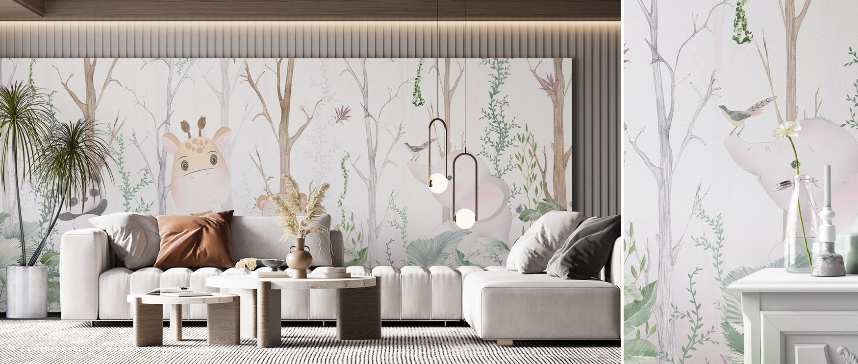 Charming details animate the Cute Forest Patrol Wallpaper, filling spaces with woodland creatures that inspire imagination. This enchanting design enhances nurseries with warmth, wonder, and creativity, making walls feel safe, cheerful, and filled with he