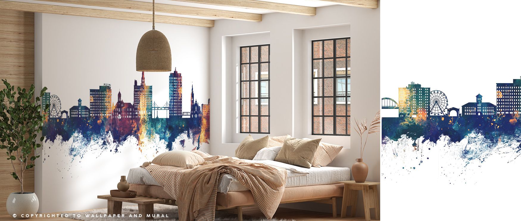 Elegant artistry defines the Davenport Iowa Skyline Wallpaper, where silhouettes reflect culture and refinement. Offices benefit from its luminous balance, transforming spaces with sophistication, depth, and mood that enrich daily surroundings. 