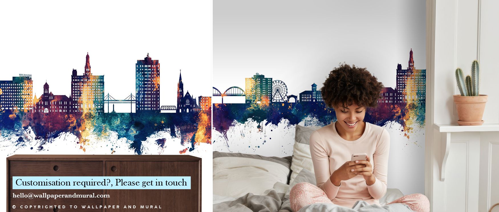 Timeless sophistication radiates from the Davenport Iowa Skyline Wallpaper, as structures glow with artistry across deep contrasts. Bedrooms are transformed into serene spaces enriched with culture, character, and mood that connect design with heritage. 