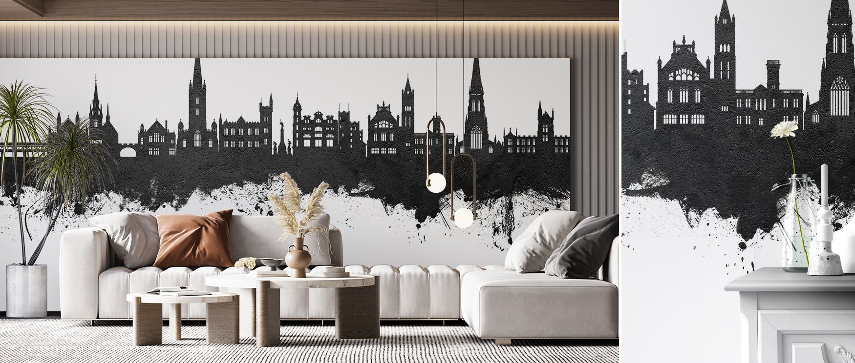 Cultural expression shines within the Davenport Iowa Skyline Wallpaper, where shimmering details highlight urban artistry. Offices benefit from this design through mood, atmosphere, and refinement, becoming creative environments filled with cultural pride