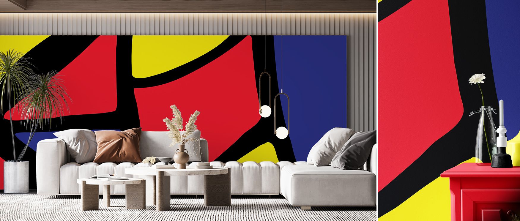 Expressive design characterizes the Direction Home Wallpaper, filling living rooms with elegance, atmosphere, and rhythm. Interiors glow with cultural artistry and refinement, transformed into environments enriched with sophistication, balance, and creati