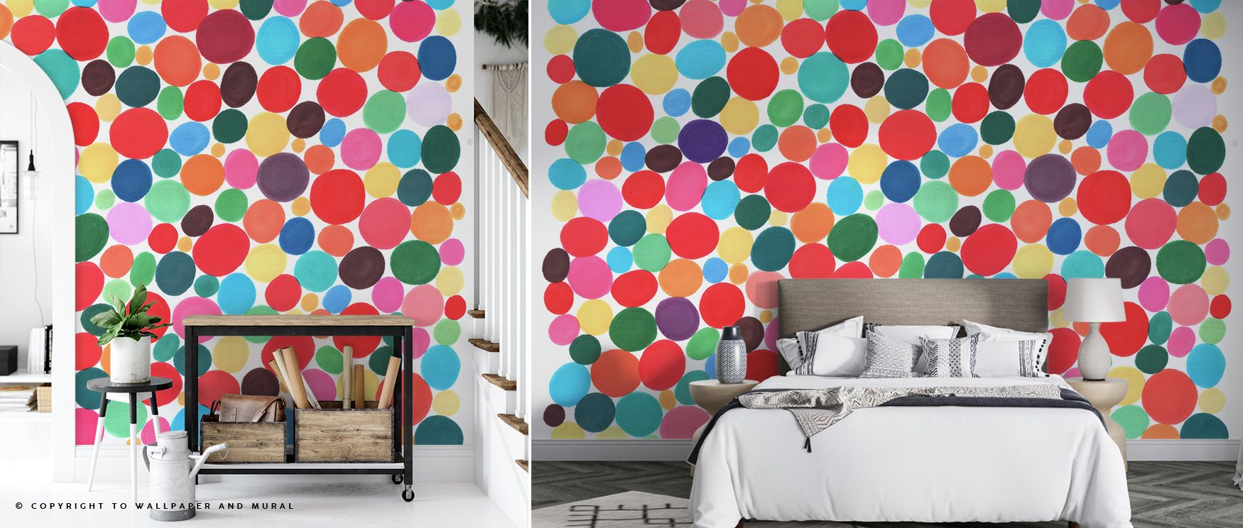 Bright tones and playful artistry emerge in the Disco Dotts Vibrant Wallpaper, presenting office spaces with energy, atmosphere, and creativity. Walls glow with vibrancy and charm, becoming engaging features of design that reflect both personality and sop