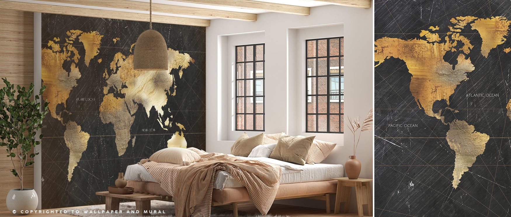 A cultural statement is expressed in the Dramatic World Abstract Wallpaper, filling offices with bold artistry and rhythm. Interiors glow with refinement, atmosphere, and creativity, becoming engaging spaces enriched with vibrant tones and modern sophisti
