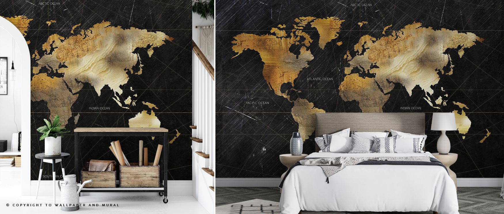A dynamic interplay of tones elevates the Dramatic World Abstract Wallpaper, enhancing bedrooms with artistic rhythm, refinement, and atmosphere. Interiors glow with sophistication, creative resonance, and vibrancy, shaping spaces filled with bold charact