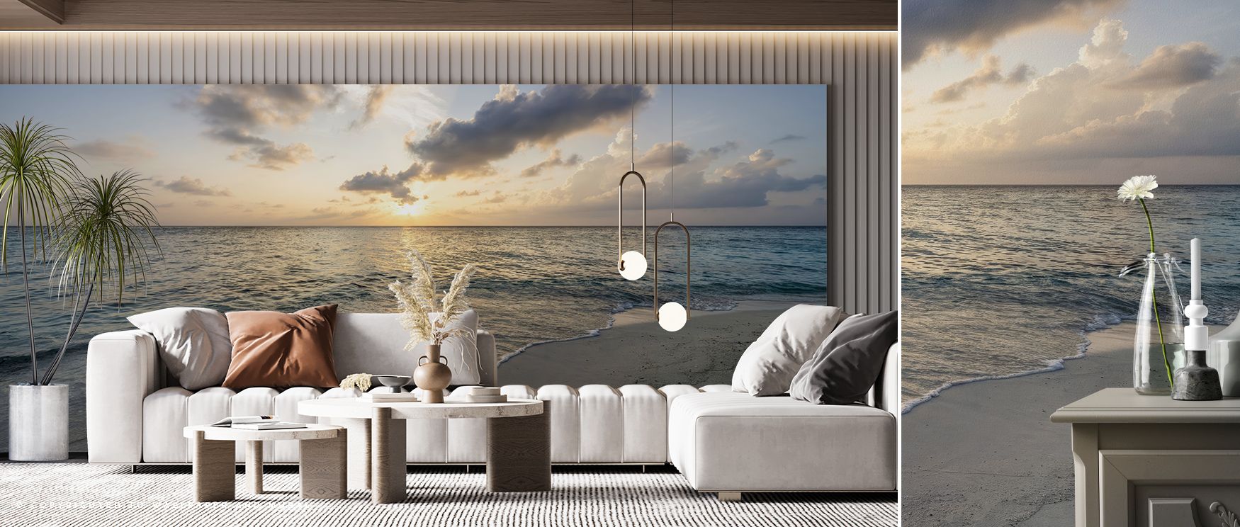 Layers of color illuminate the Dream Sunset Vibrant Wallpaper, presenting living rooms with atmosphere and cultural resonance. Interiors glow with artistry and refinement, surrounded by luminous charm that transforms walls into timeless decorative feature