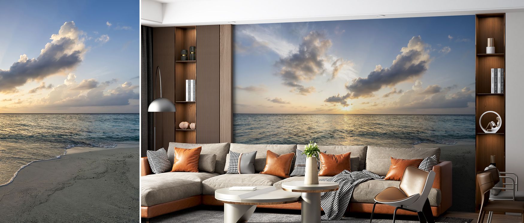 Emotional depth is conveyed through the Dream Sunset Vibrant Wallpaper, enriching bedroom interiors with atmosphere, charm, and artistry. Interiors glow with serenity and balance, offering luminous warmth that elevates personal spaces with refinement. 