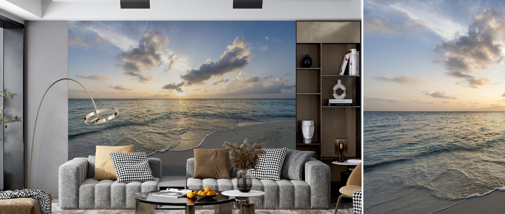 Creative tones emerge from the Dream Sunset Vibrant Wallpaper, surrounding bedroom interiors with serenity, resonance, and luminous detail. Walls glow with refinement and atmosphere, enriched by artistry that transforms interiors with cultural resonance. 