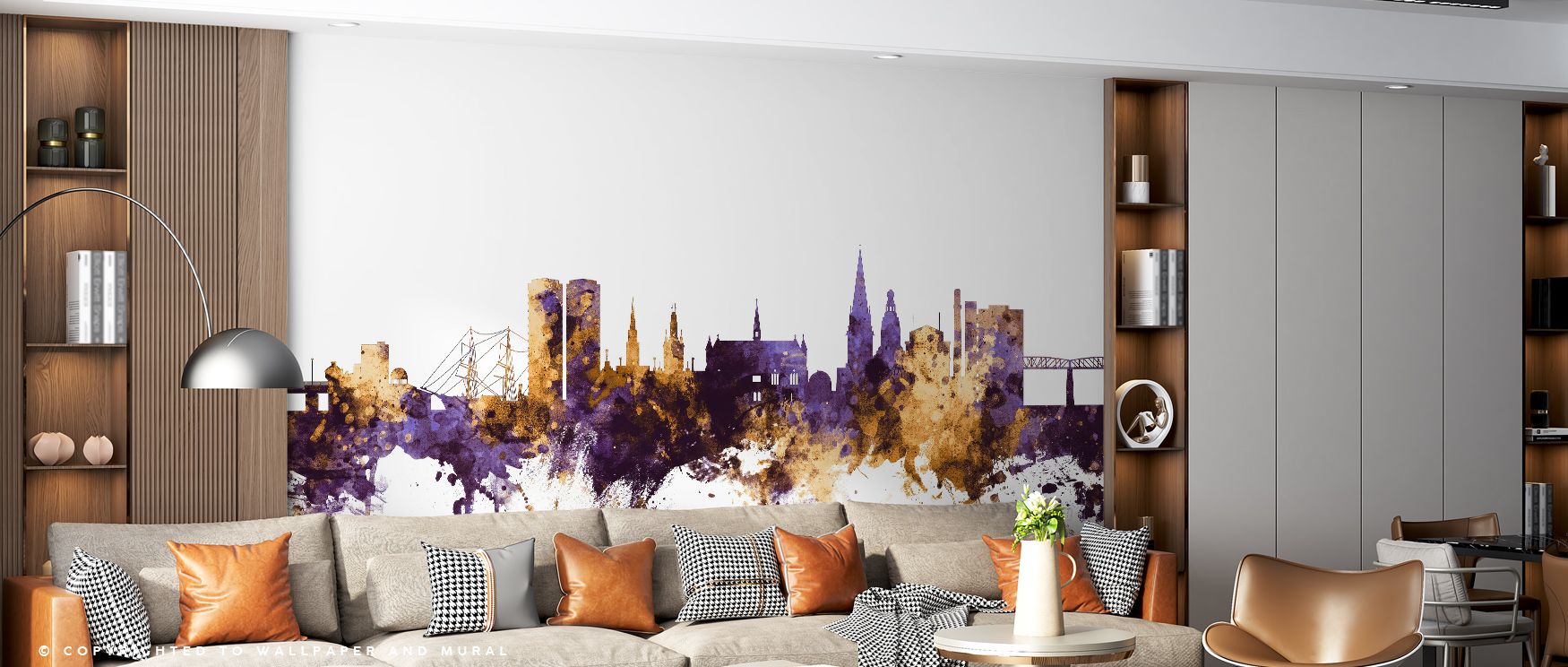 A striking balance of tones enhances the Dundee Scotland Skyline Wallpaper, surrounding living rooms with cultural resonance and refinement. Interiors glow with artistic pride, rhythm, and atmosphere, transformed into timeless cultural showcases. 
