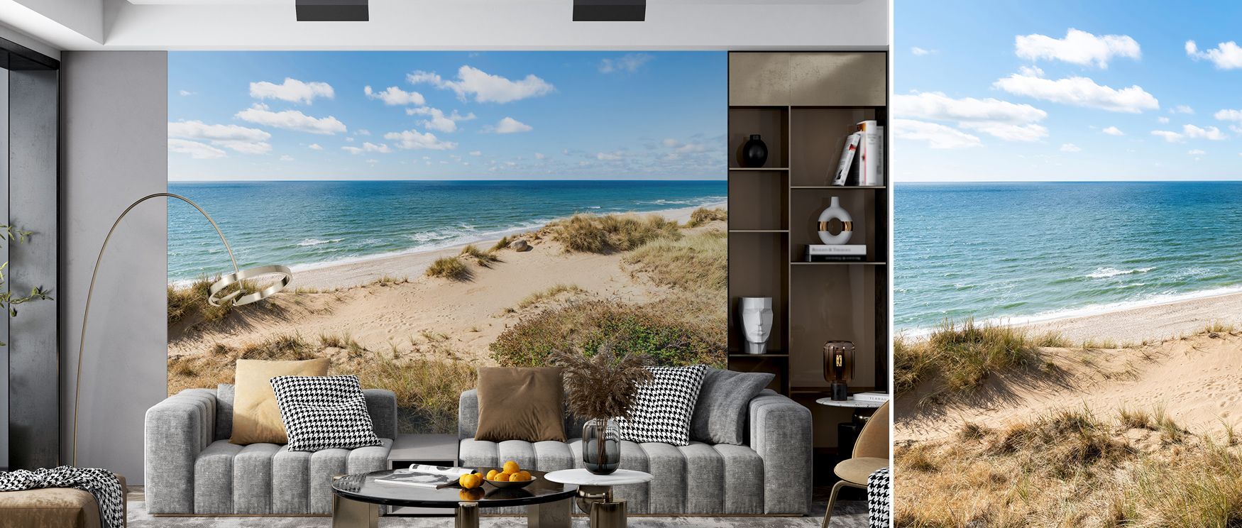 A tranquil vision shapes the Dune Landscape Tranquil Wallpaper, surrounding living rooms with cultural charm, resonance, and refinement. Interiors glow with balance, atmosphere, and artistry, filling walls with serene beauty and immersive calm. 