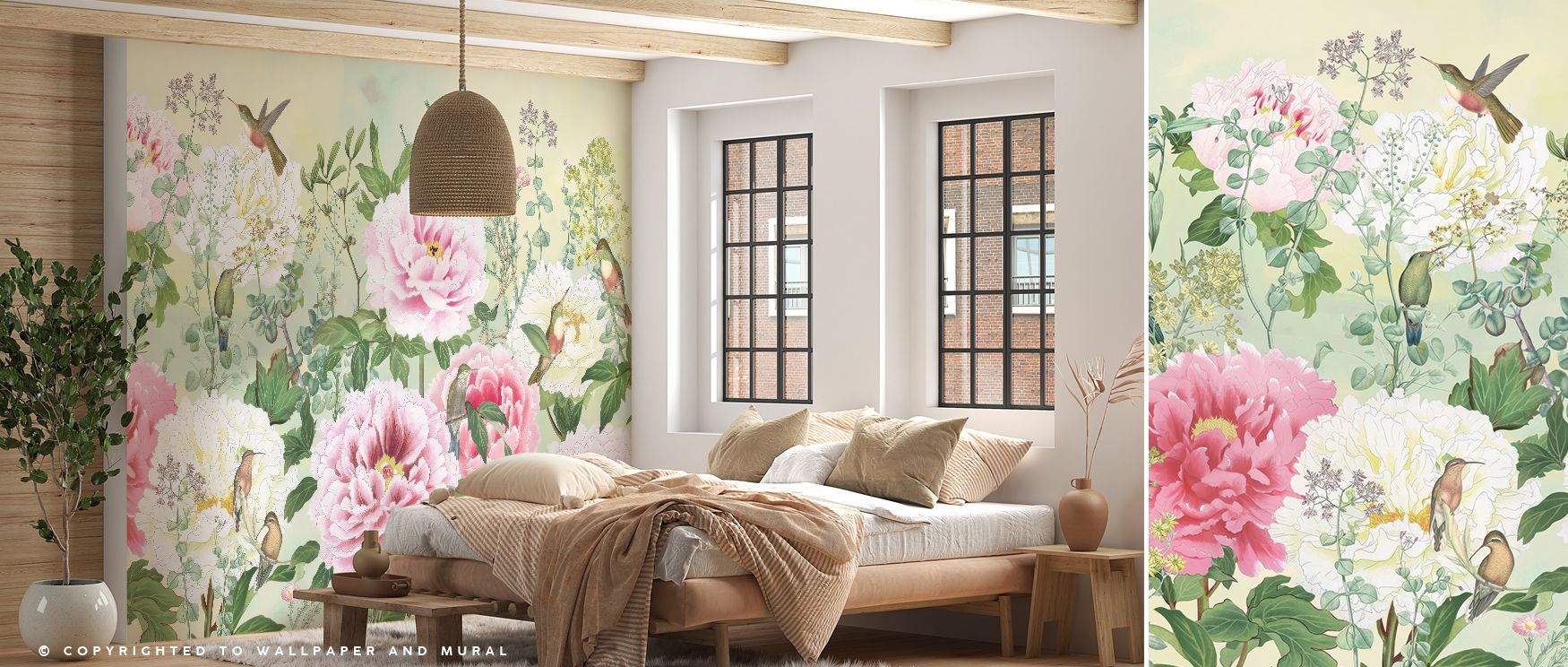 Early Morning Tranquil Landscape Wallpaper surrounds living rooms with atmosphere, resonance, and calm tones. Interiors glow with refinement, serenity, and timeless artistry, transforming walls into features enriched by cultural beauty and natural eleganc