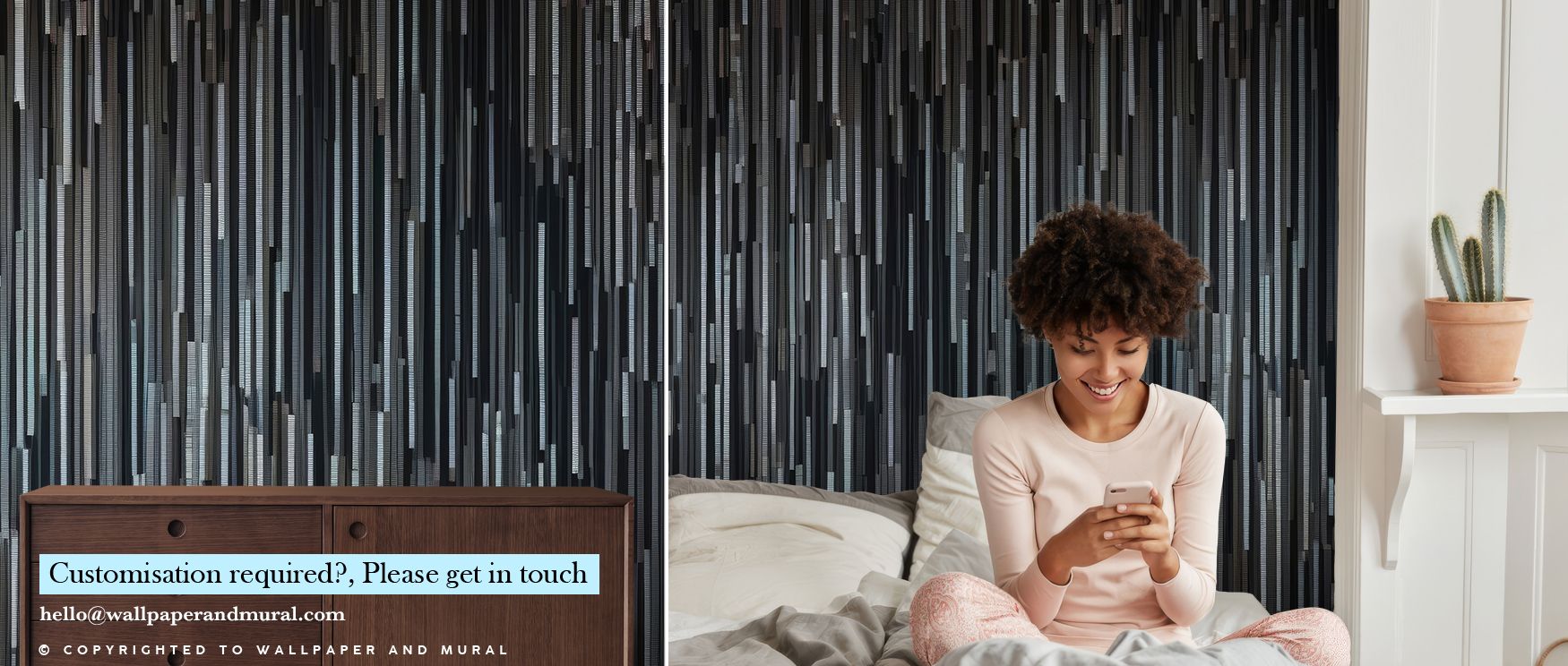 Bold contrasts highlight the Extreme Ways Wallpaper, enriching bedroom interiors with resonance, atmosphere, and refinement. Walls glow with energy, artistry, and cultural pride, surrounding personal spaces with timeless boldness. 
