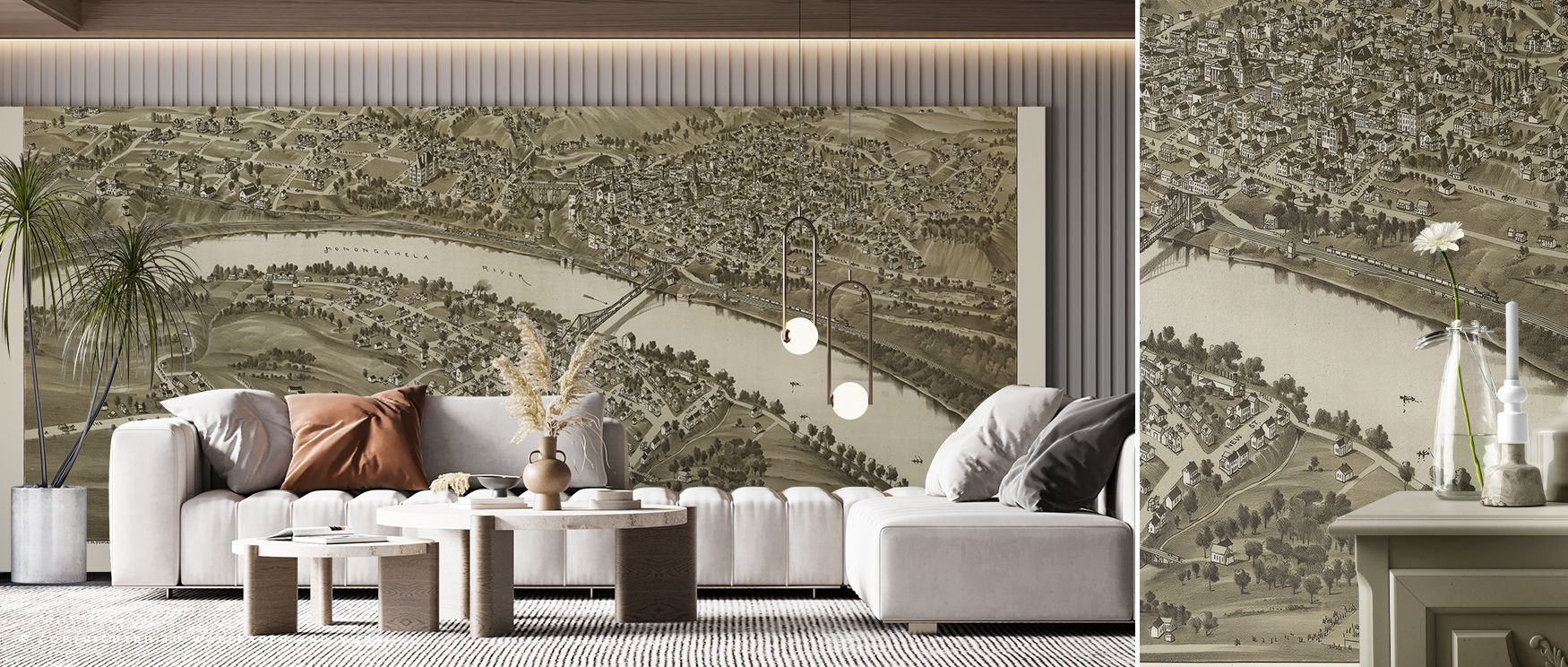 Historical refinement emerges in the Fairmont 1897 Wallpaper, surrounding living rooms with resonance, artistry, and cultural pride. Interiors glow with atmosphere and timeless charm, transforming walls with vintage elegance. 