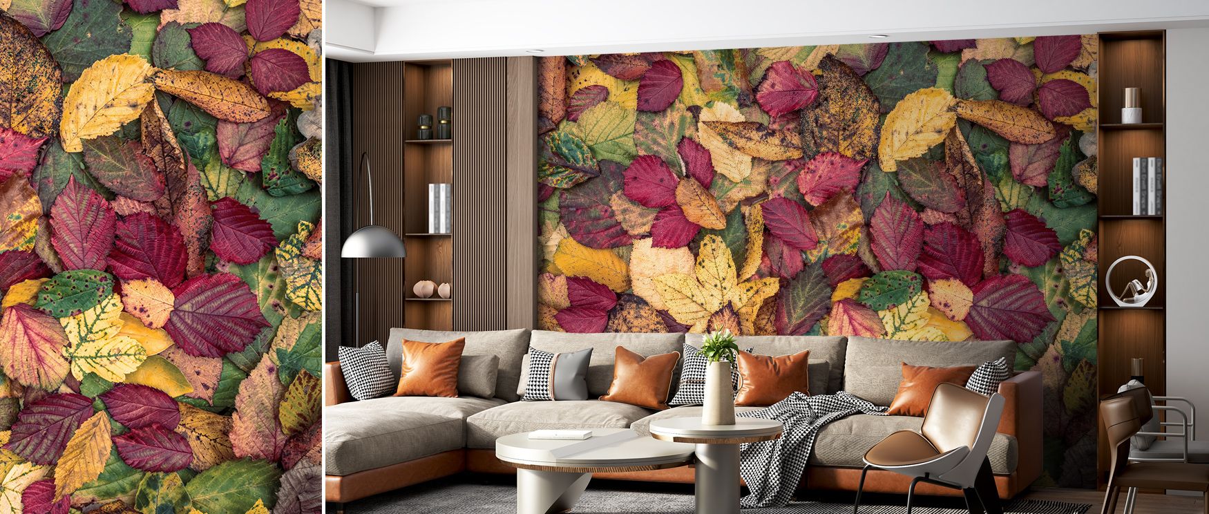 Decorative artistry flows across the Fall Color Burst Wallpaper, enriching bedroom walls with resonance, refinement, and warmth. Interiors glow with cultural pride, seasonal resonance, and artistry, surrounding spaces with autumnal elegance. 
