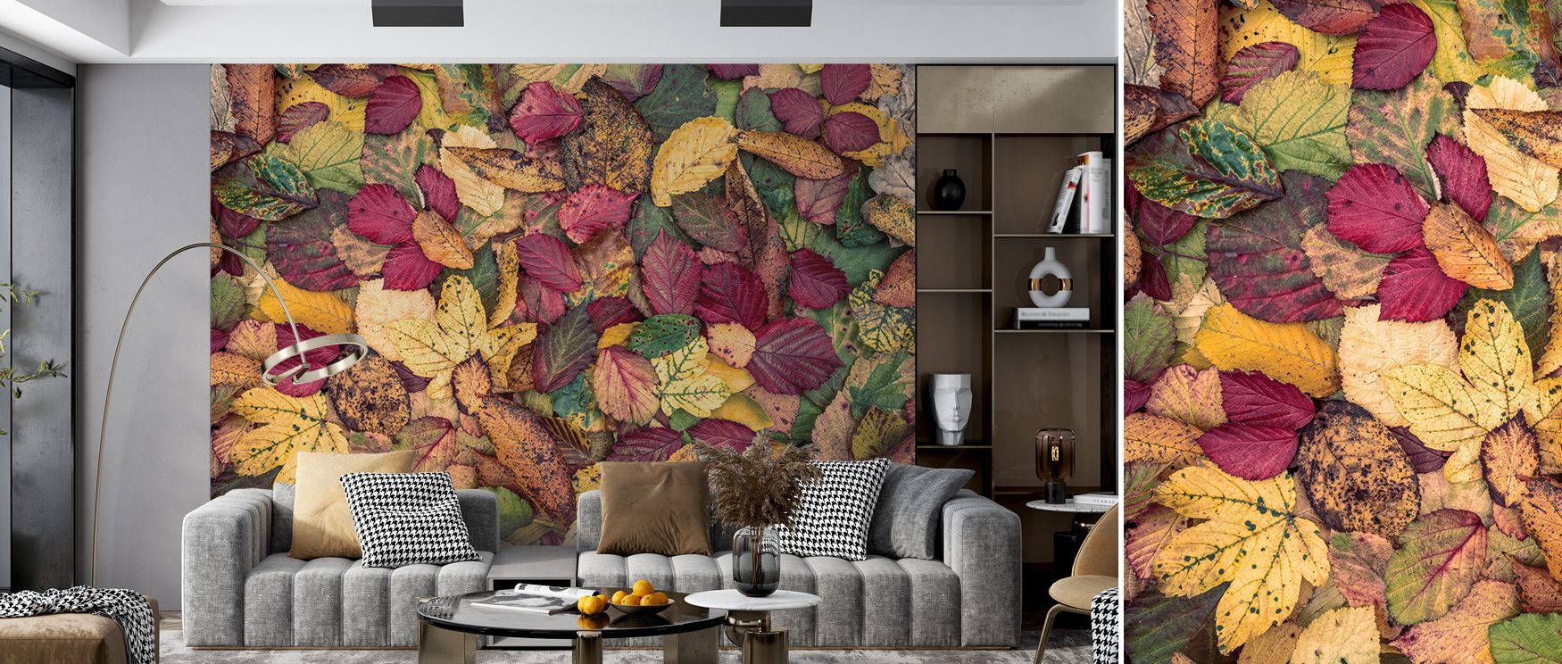 Autumn depth radiates from the Fall Color Burst Wallpaper, surrounding living rooms with resonance, refinement, and seasonal artistry. Interiors glow with vibrancy and cultural pride, creating timeless decorative resonance. 