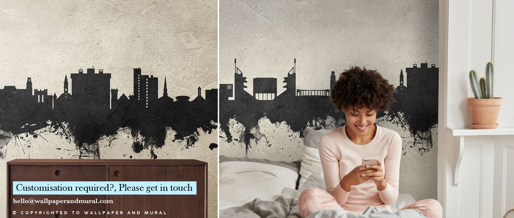 Cultural resonance shines in the Fayetteville Arkansas Skyline Concrete Wallpaper, surrounding bedrooms with atmosphere, refinement, and artistry. Interiors glow with heritage, sophistication, and charm, enriched by urban detail and pride. 