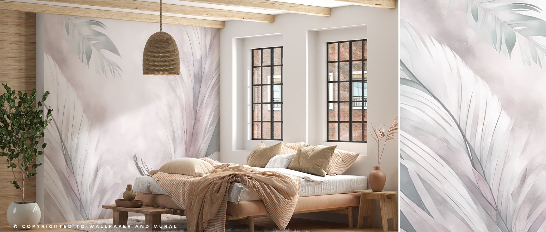 Feathers Magic Wallpaper radiates elegance, surrounding living rooms with resonance, atmosphere, and decorative charm. Interiors glow with cultural pride, artistry, and refinement, enriching walls with feather-inspired beauty. 