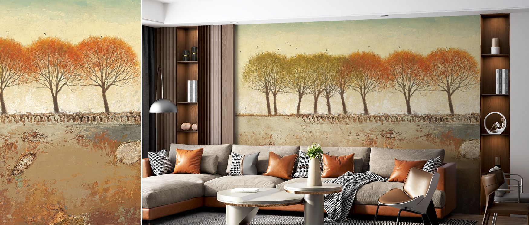 Field and Forest III Wallpaper evokes the feeling of wandering through a serene woodland, where layers of green capture the essence of stillness and calm. The design nurtures balance and reflection, transforming interiors into a sanctuary that feels resto