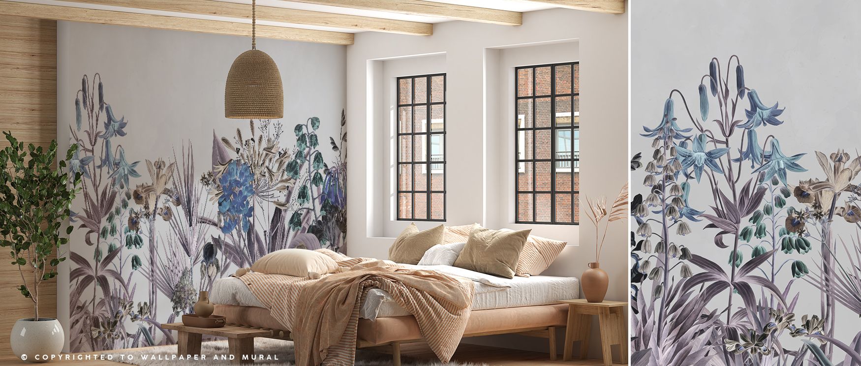 Field of Dreams Blue Wallpaper unfolds as a serene canvas, its delicate blossoms drifting across soft blue hues that evoke skies touched with morning calm. The design enhances interiors with a gentle flow of serenity, perfect for creating a tranquil envir