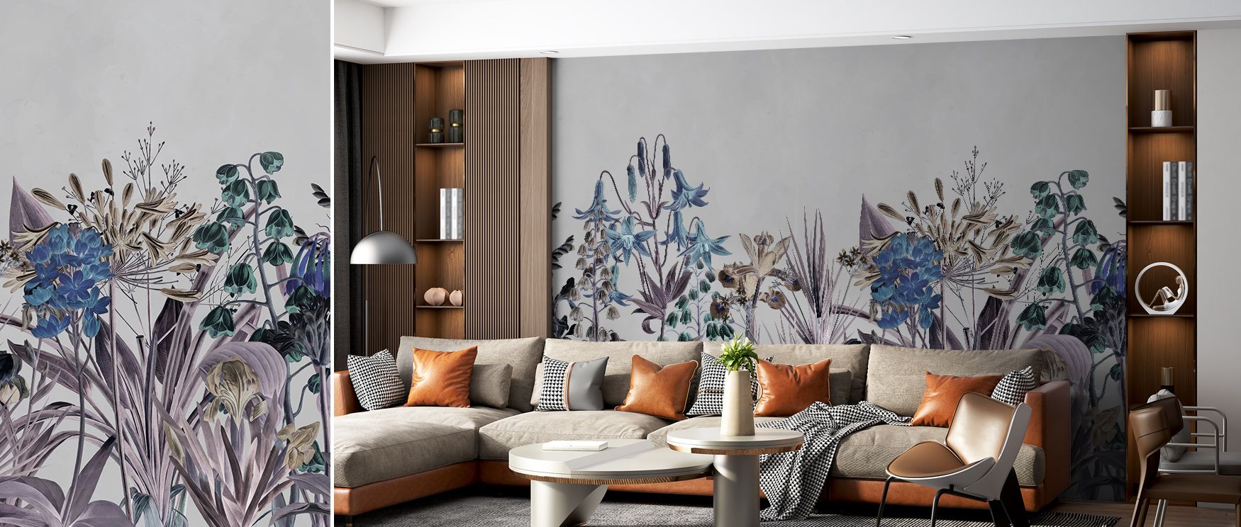 In Field of Dreams Blue Wallpaper, one discovers a sanctuary where blue tones meet floral rhythm, forming a design that breathes calm into interiors. The atmosphere carries balance and grace, transforming walls into a reflection of tranquility, ideal for 