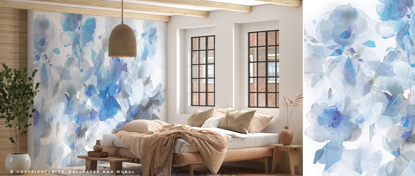 Energy flows through Floral Abstraction Wallpaper, where abstract blossoms emerge in vivid tones, lending walls a rhythm of motion and artistry. The bold palette conveys both passion and vibrancy, enhancing interiors with a creative presence, perfect for 