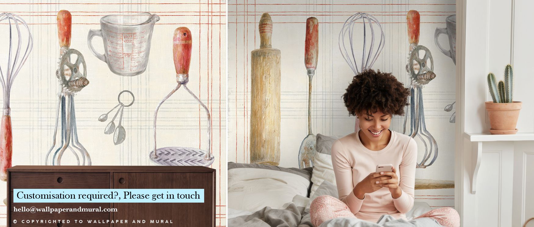 In Floursack Kitchen IX Wallpaper, rustic motifs inspired by flour sacks bring history and warmth into interiors. Each element flows in rhythm that feels both familiar and inviting, offering a space that celebrates tradition. The patterns enhance walls wi