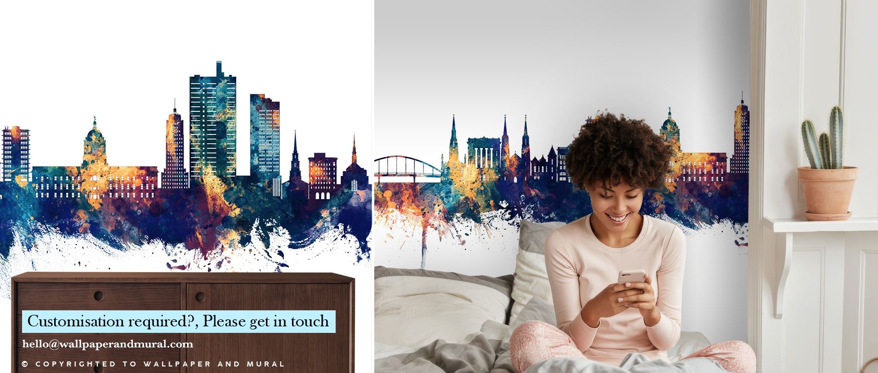 Fort Wayne Indiana Skyline Blue & Bronze Wallpaper nurtures pride through balanced tones and flowing rhythm. Each building detail reflects both strength and heritage, creating interiors filled with atmosphere. The design transforms walls into expressions 