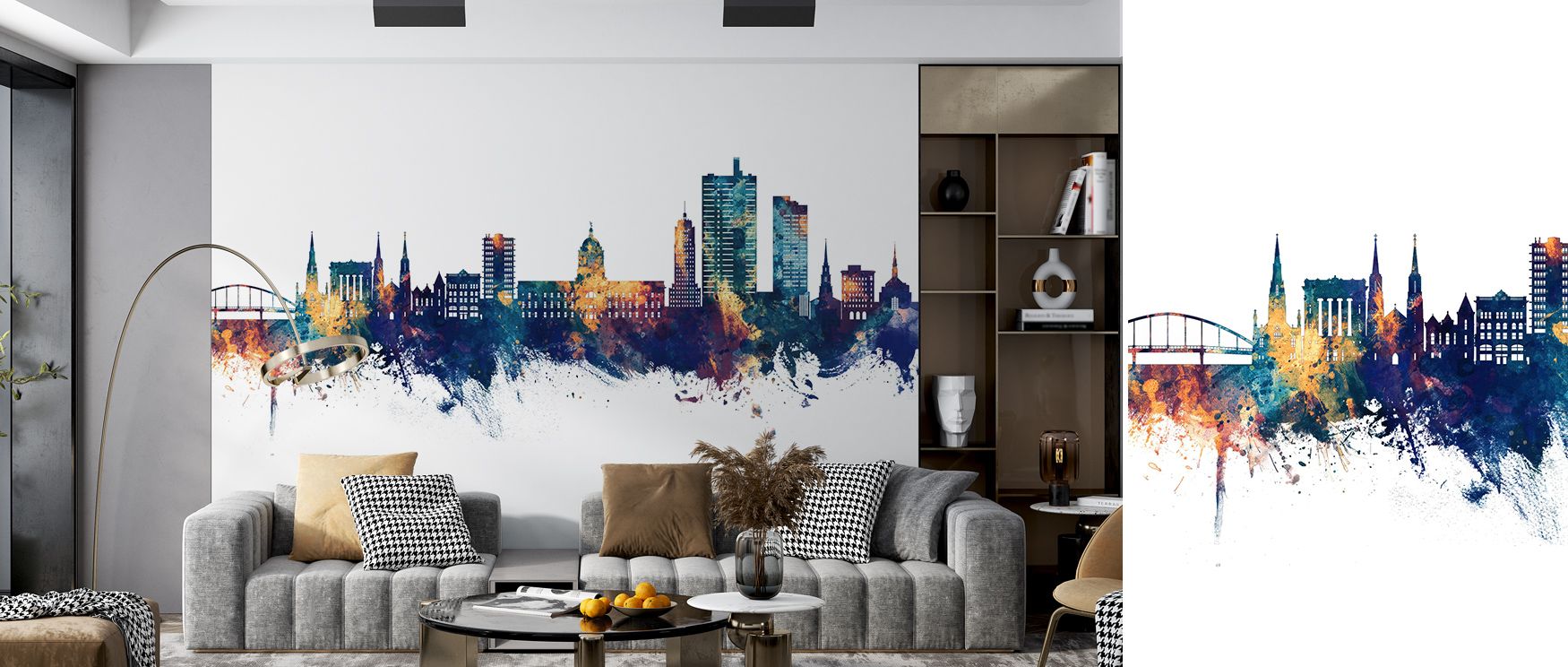 The depth of Fort Wayne Indiana Skyline Blue & Bronze Wallpaper lies in its careful balance of light and shade. Each building detail enriches walls with character, creating interiors that glow with harmony. The design captures pride and presence, making i