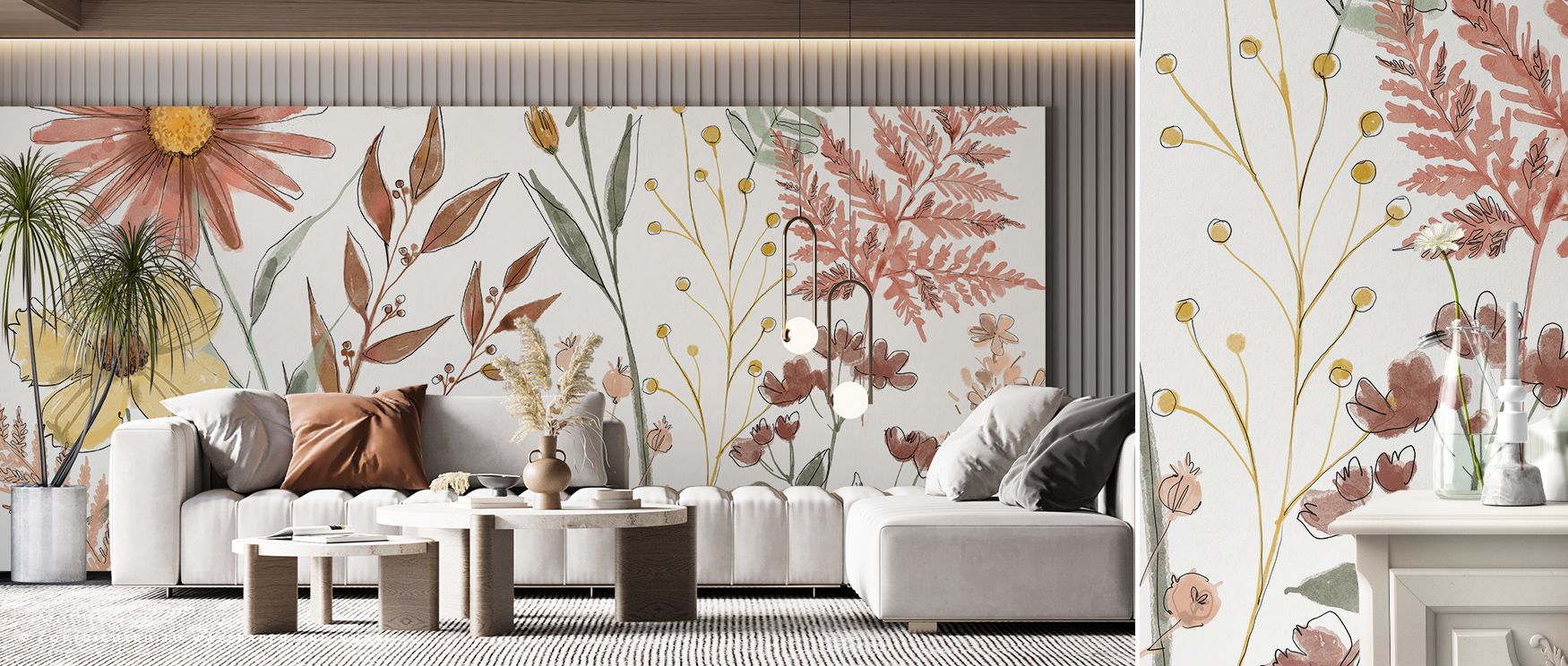 With Full Bloom I Wallpaper, blossoms burst into life across radiant palettes that enhance walls with joy. The design flows with rhythm and charm, enriching interiors with vibrancy. It is perfect for living spaces that embrace lively energy, creating an i