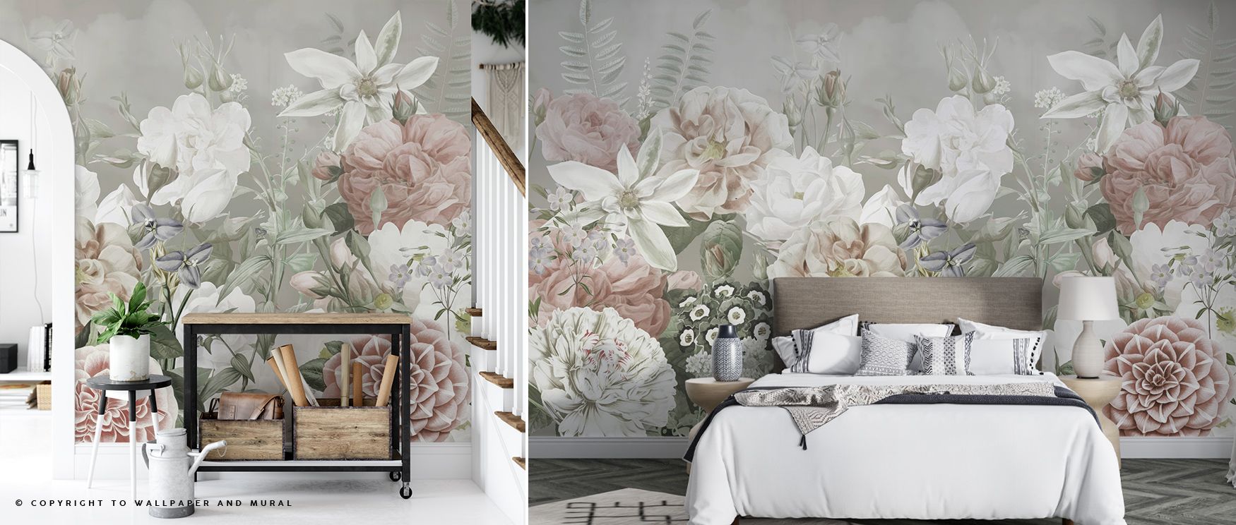 Garden Embrace Green Wallpaper thrives on natural artistry, where greenery radiates freshness and florals soften compositions. The design enriches interiors with vibrancy and calm, creating walls that reflect harmony. It is ideal for settings where joy, b