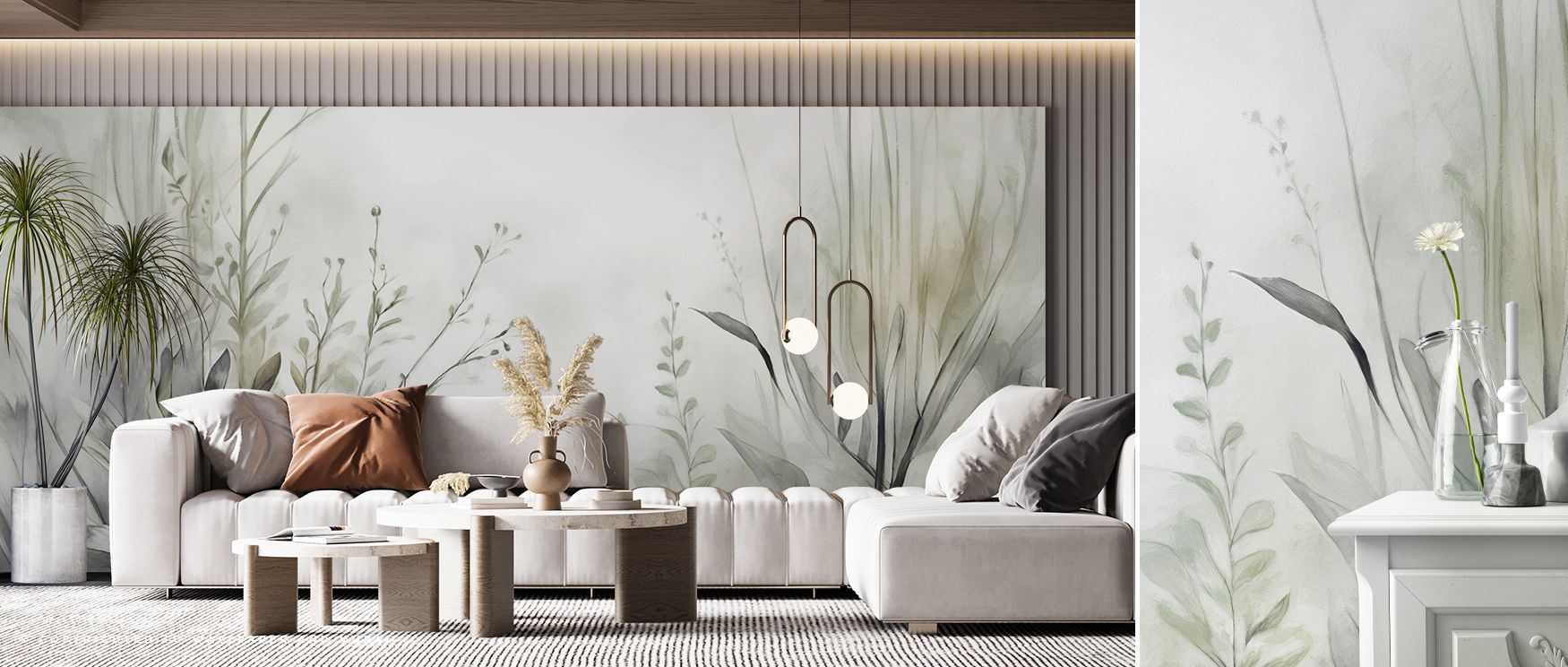 The atmosphere of Garden of Peace Green Wallpaper unfolds like a meditation, its floral imagery weaving quiet beauty into the canvas of walls. Subtle green tones shimmer with calm vitality, enhancing interiors with a gentle rhythm, making it ideal for a l
