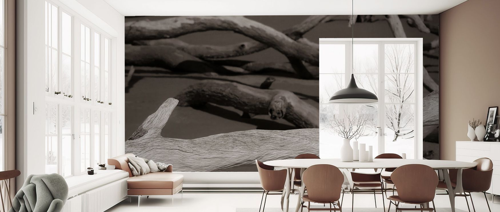 Georgia Driftwood Wallpaper reflects the texture of driftwood with elegance, creating walls that glow with authenticity. Each line radiates rustic beauty, enriching interiors with charm and atmosphere. This design transforms homes into inviting retreats, 