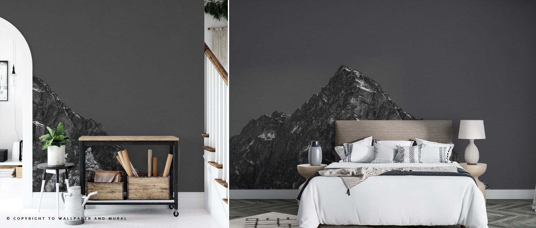 Glacial Peak Wallpaper captures mountain serenity through flowing ridges and crisp tones. Each element radiates calm while reflecting strength, creating walls filled with atmosphere. Interiors glow with majesty and balance, perfect for living areas where 