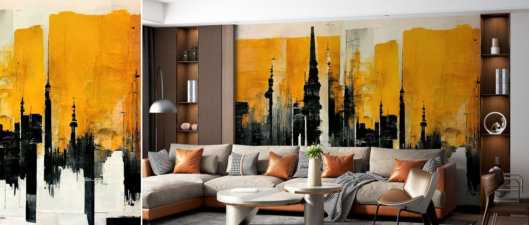 Glowing Cityscape Wallpaper reflects energy through its glowing tones, where the city radiates movement across walls. Each light enriches interiors with vibrancy, creating spaces filled with creativity. This design enhances homes with atmosphere, ideal fo