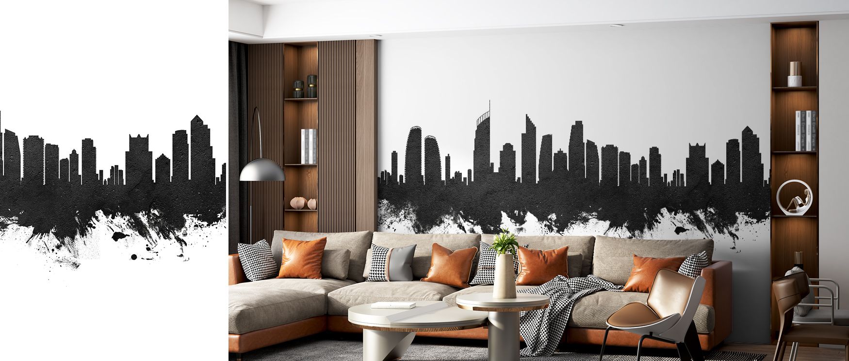 In Gold Coast Australia Skyline Black & White Wallpaper, metropolitan presence shines in rhythm of architecture. Each line adds energy and balance, enriching walls with character. The design celebrates city pride, perfect for homes that seek timeless soph