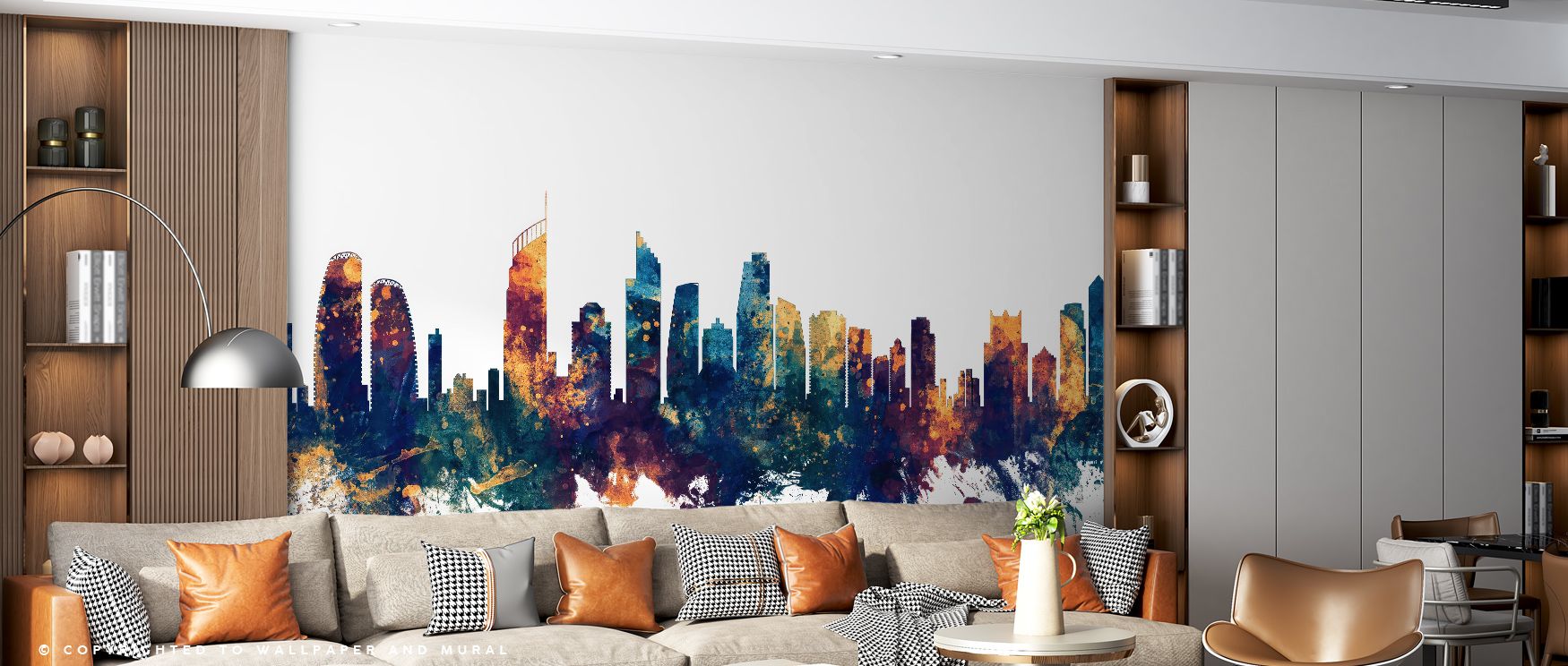 With Gold Coast Australia Skyline Blue & Bronze Wallpaper, architecture becomes artistry, where forms unfold in balance. The palette radiates refinement, enriching interiors with charm. Each structure adds rhythm, creating walls of cultural pride, ideal f