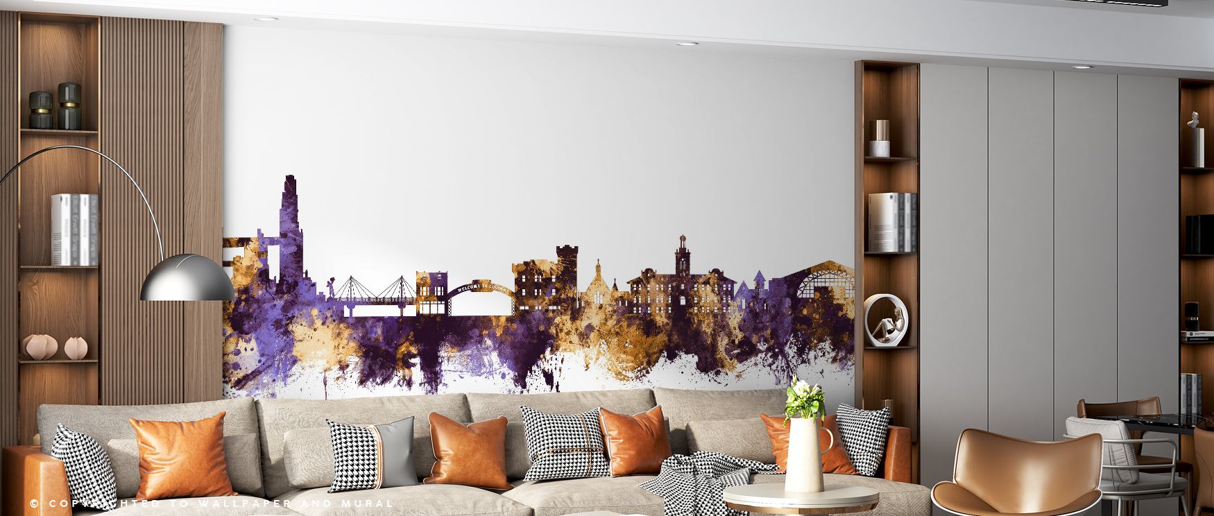 With Golden Colorado Skyline Purple & Gold Wallpaper, architecture becomes art, where structures shine in luxurious tones. The design enriches interiors with balance, creating elegant walls filled with pride. It is perfect for spaces where cultural resona