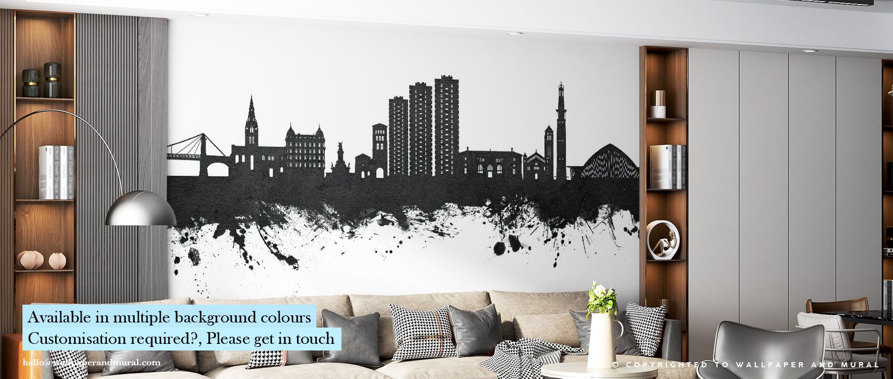 In Grenoble Skyline Black & White Wallpaper, form and balance converge to create a composition of striking simplicity. The monochrome palette lends gravitas, while the architectural lines evoke pride. Interiors gain depth and refinement, with walls transf