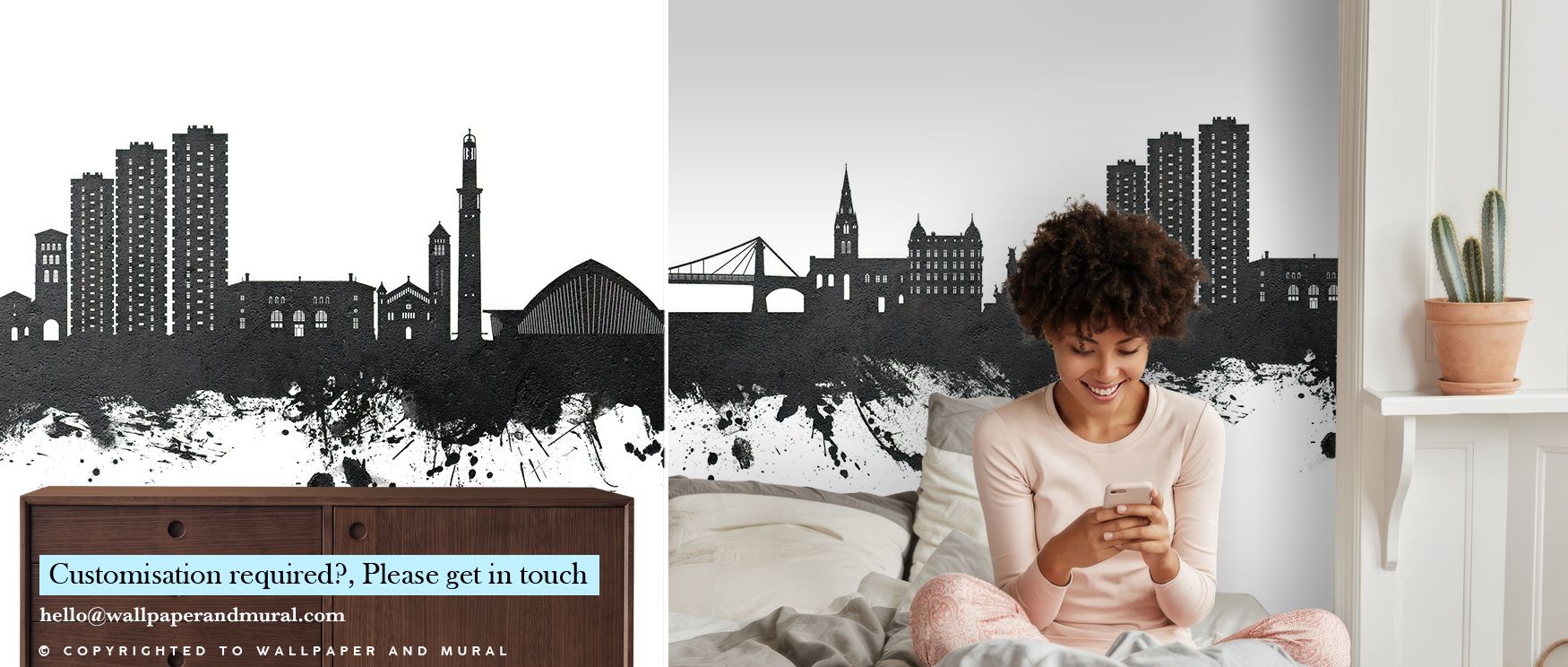 Grenoble Skyline Black & White Wallpaper captures the city’s enduring spirit through minimal design. Its silhouettes rise with quiet authority, giving interiors a focal point of cultural pride. The absence of color heightens impact, making walls feel powe
