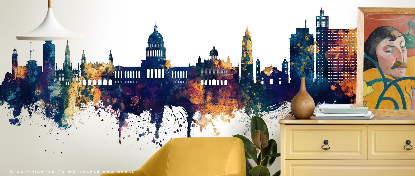 In Havana Cuba Skyline Blue & Bronze Wallpaper, heritage and elegance unite through striking hues. Its bold forms radiate charm, while its palette conveys strength. Interiors become filled with resonance, gaining identity and atmosphere of pride. The desi