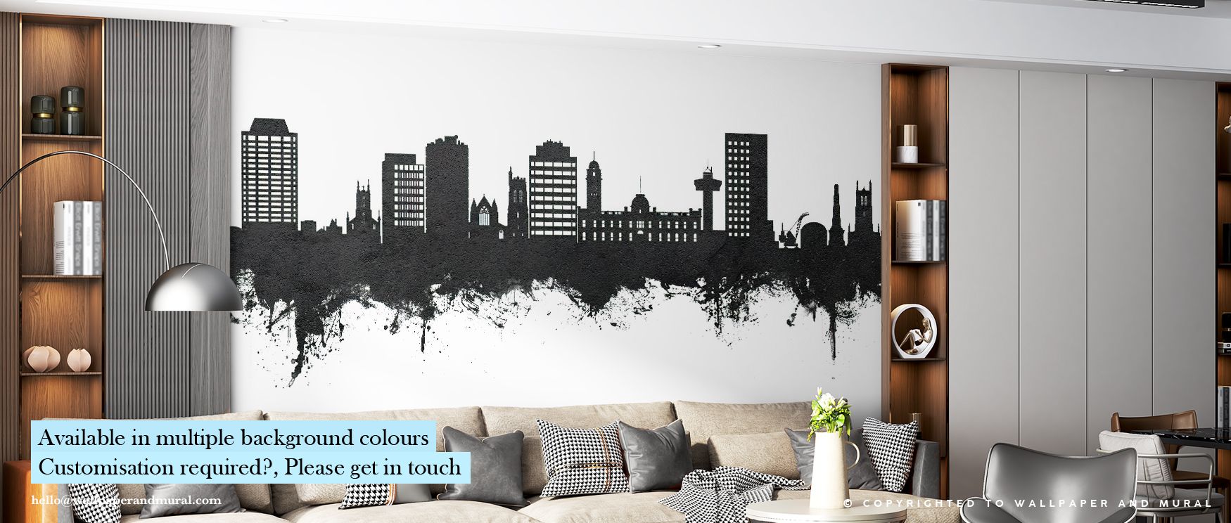 In Hobart Australia Skyline Black & White Wallpaper, urban silhouettes gain depth through contrasts of light and shadow. The design conveys atmosphere of simplicity and balance, surrounding interiors with cultural identity. Walls become enriched with prid